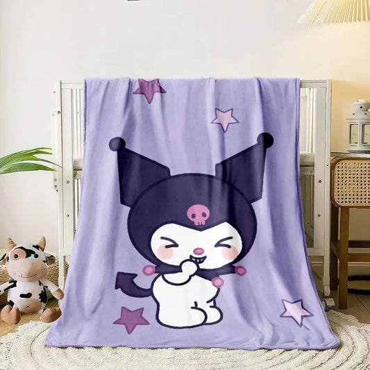 Purple Sanrio Kuromi Throw Blanket