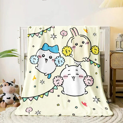 Yellow Chiikawa Throw Blanket