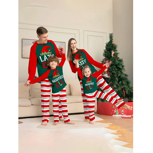 Funny Lazy ELF Matching Xmas Pajamas for Family