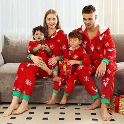 Red Flannel Matching Christmas Pajamas for Family