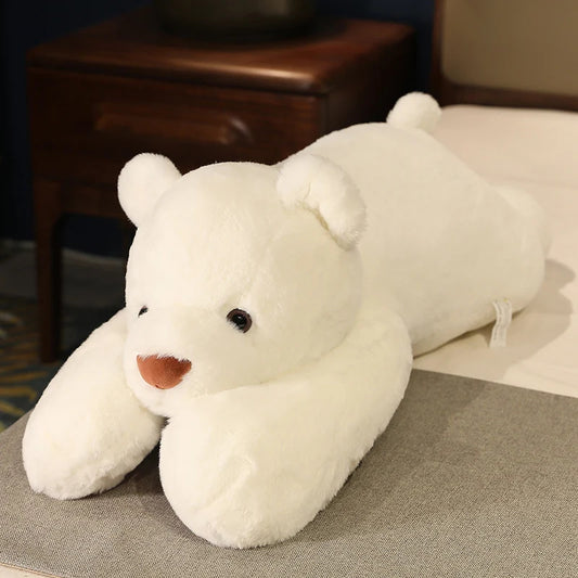 Long Lying Polar Bear Plush Stuffed Animal