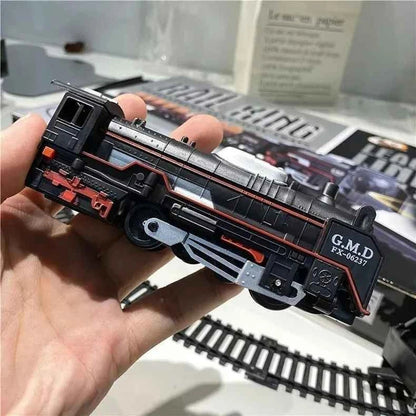 Classical Railway Freight Train with Track Toy