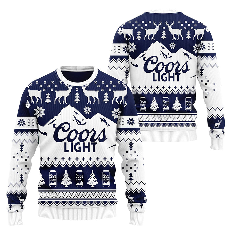 Coors Light Beer Ugly Christmas Sweater