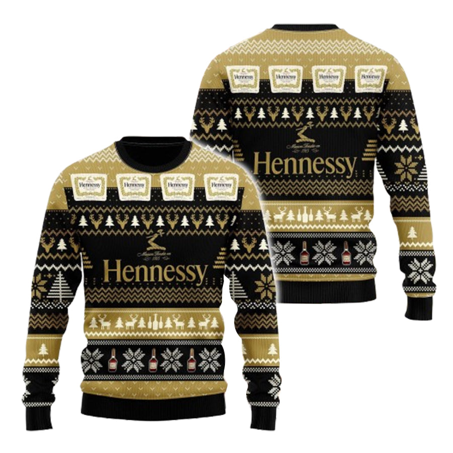 Hennessy Whiskey Ugly Christmas Sweater