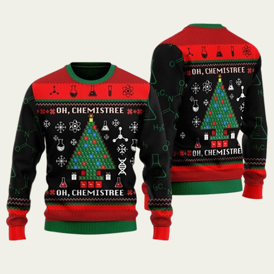 Oh Chemistree Science Ugly Christmas Sweater