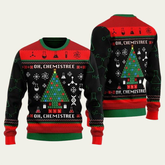 Oh Chemistree Science Ugly Christmas Sweater