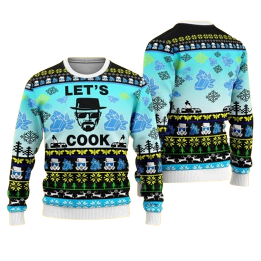 Breaking Bad Lets Cook Ugly Christmas Sweater