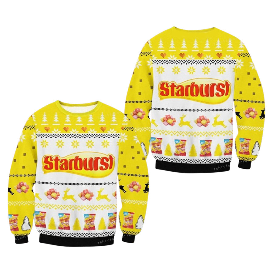 Starburst Candy Ugly Christmas Sweater
