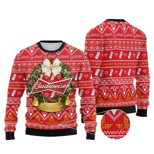 Budweiser Beer Ugly Christmas Sweater