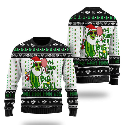 Big Dill Pickleball Ugly Christmas Sweater