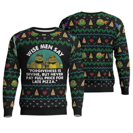 Teenage Mutant Ninja Turtles Pizza Ugly Christmas Sweater