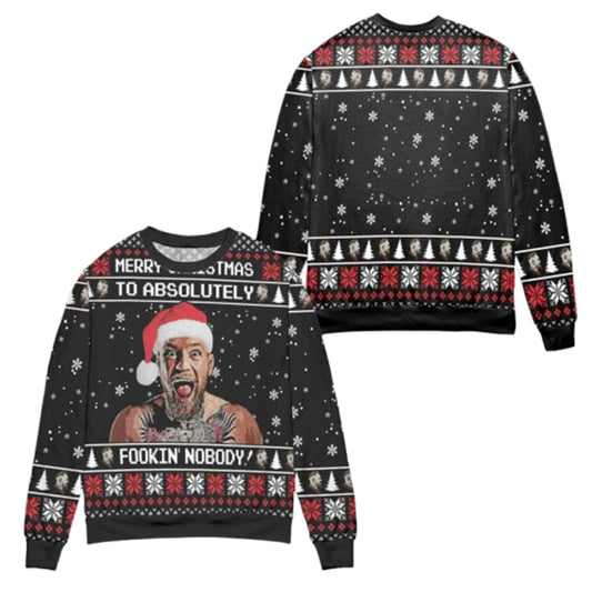 Conor Mcgregor Fookin Nobody Ugly Christmas Sweater