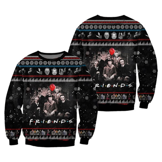 Friends Horror Movie Ugly Christmas Sweater