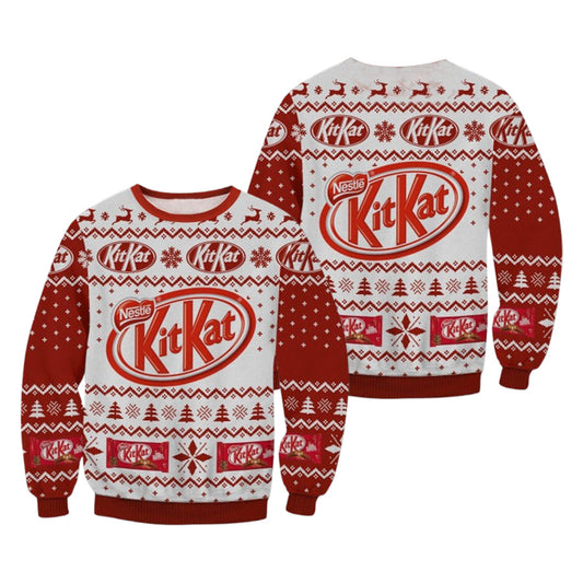 Chocolate Kit Kat Ugly Christmas Sweater