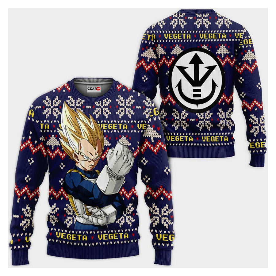 Super Saiyan Vegeta Ugly Christmas Sweater
