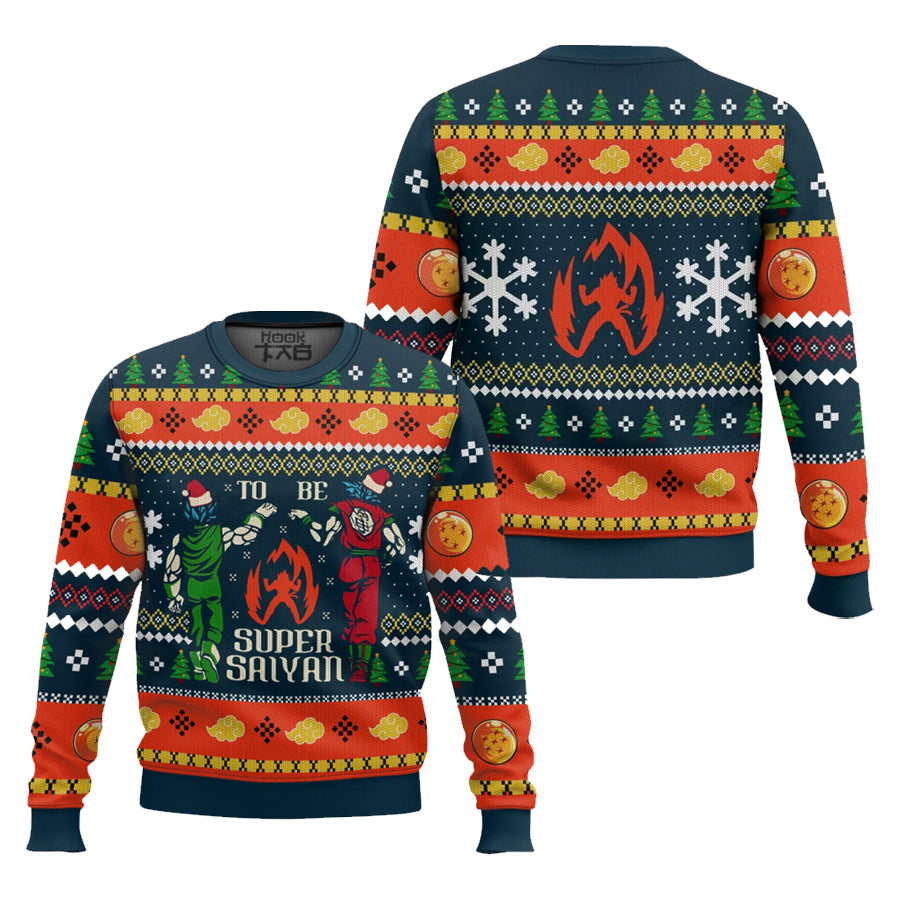Super Saiyan Dragon Ball Ugly Christmas Sweater