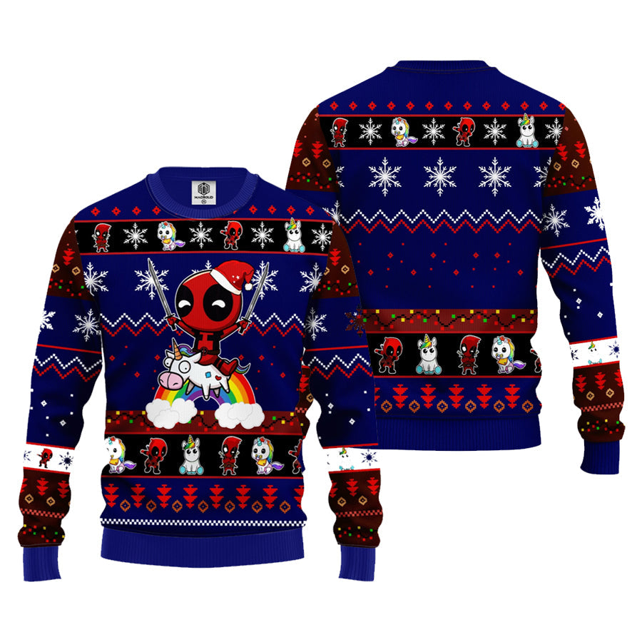 Unicorn Deadpool Ugly Christmas Sweater